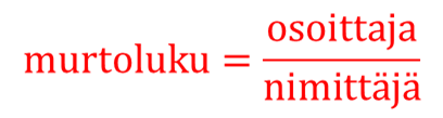 osoittaja/nimittäjä